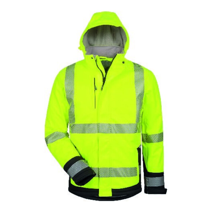 B-Ware Feldtmann Elysee Warnschutzjacke Softshelljacke Herren Orange Schwarz Größe M