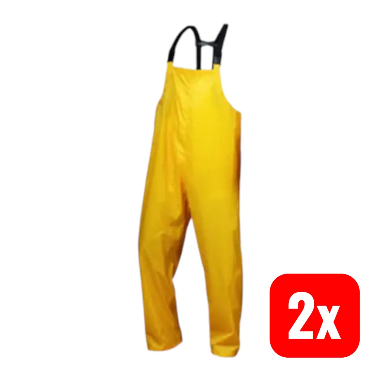B-Ware Feldtmann Ribe Latzhose Arbeitshose Regenschutz Nylon Vinyl Gelb Größe M 2 Stück - 4025888232295