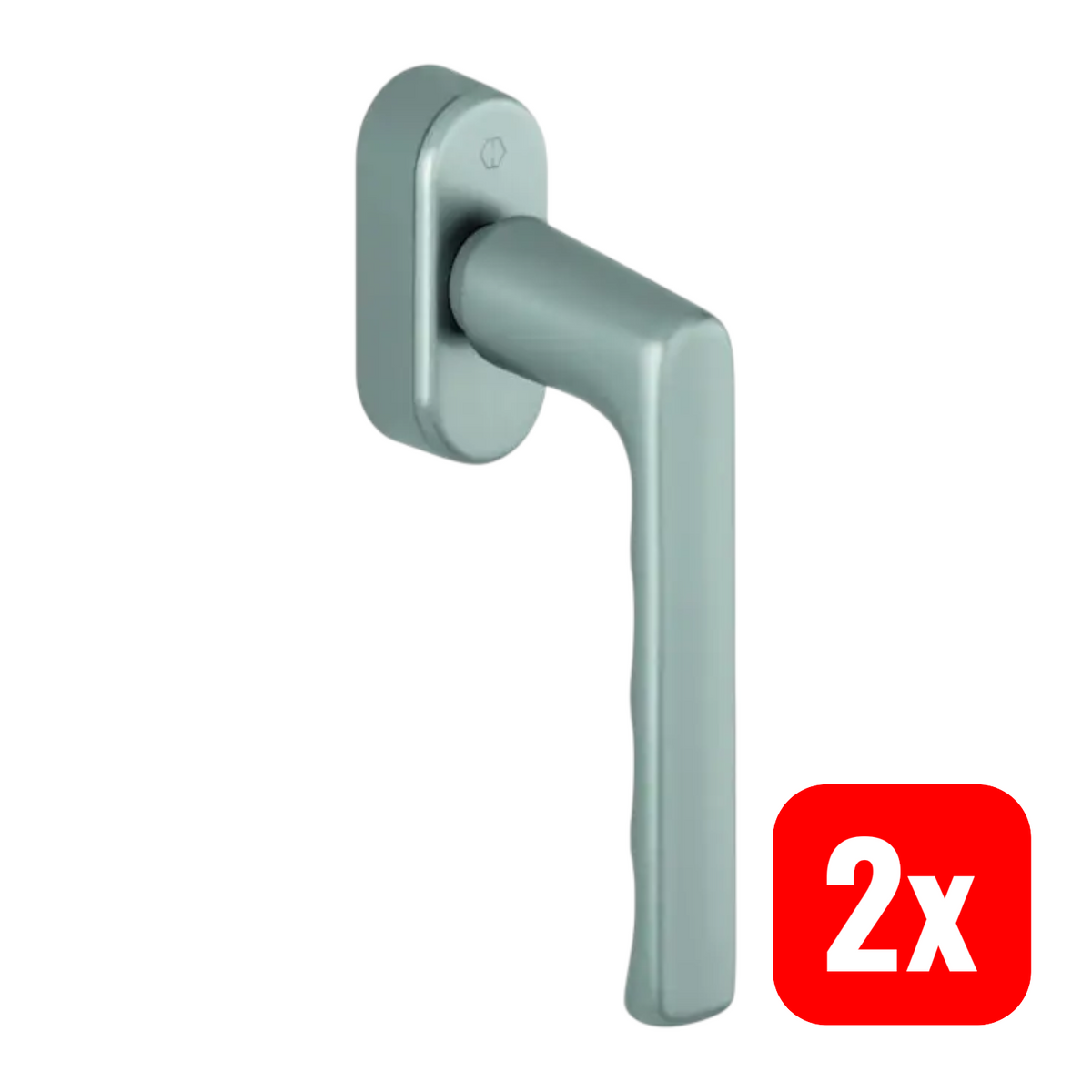 Hoppe Fenstergriff Griff Secuforte Variofit Alu Stahlfarben Standard 2 STÜCK - 4012789845310