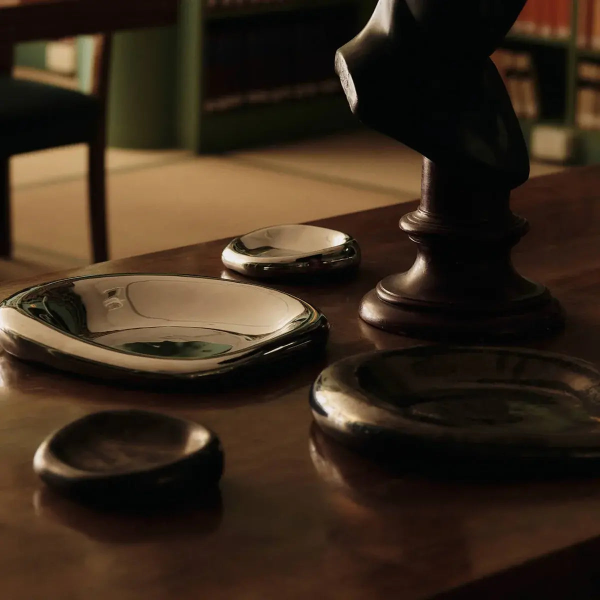 B-Ware Schale Schüssel Ferm Living Bellure Steinzeug Silber Schale Wohnaccessoire - 5704723350910