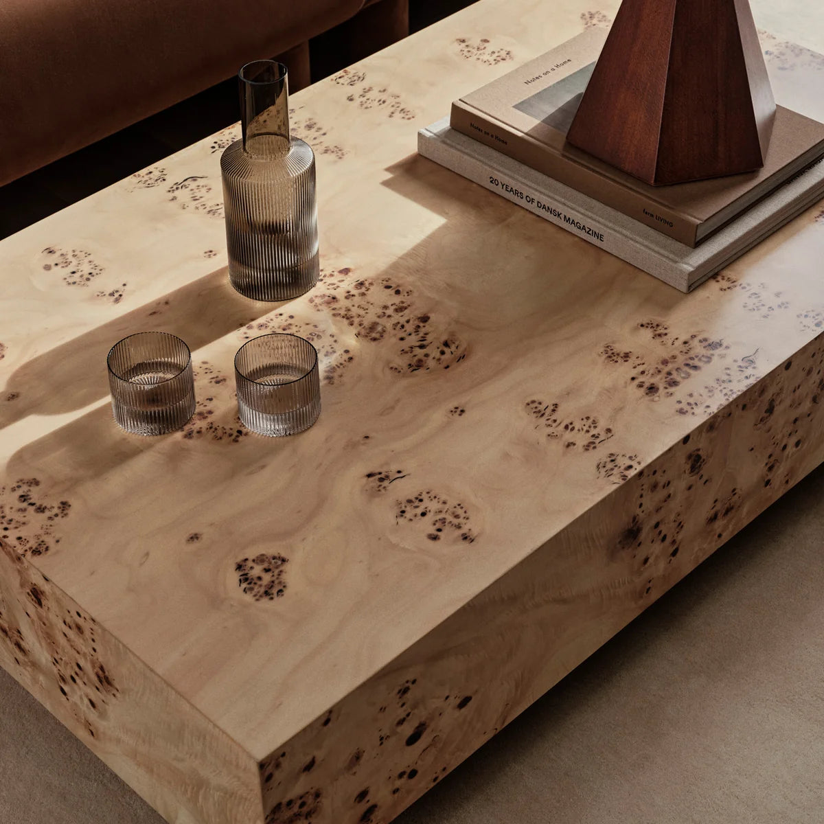 Ferm Living Kaffeetisch Beistelltisch Coffee Table Wohnzimmer natur 117x70 cm - 5704723318484
