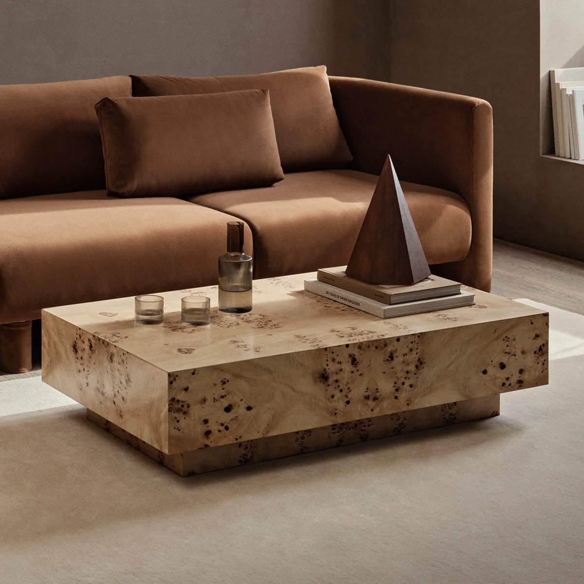 Ferm Living Kaffeetisch Beistelltisch Coffee Table Wohnzimmer natur 117x70 cm - 5704723318484