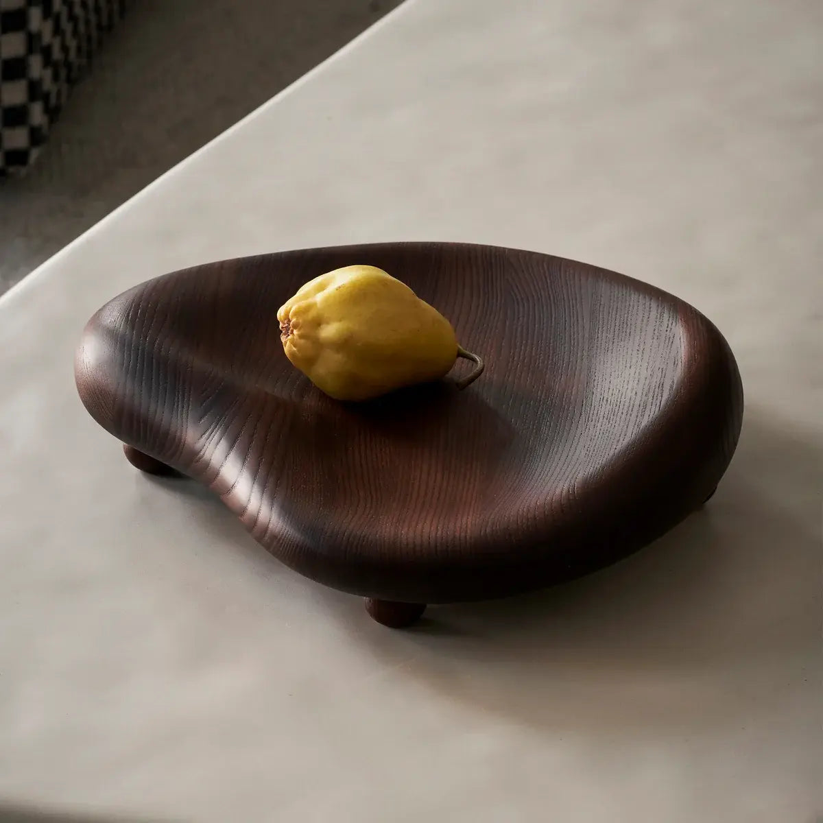 B-Ware Ferm Living Schale Centerpiece Cairn Obstschale Dunkelbraun Esche Ablage 36 Cm - 5704723312666