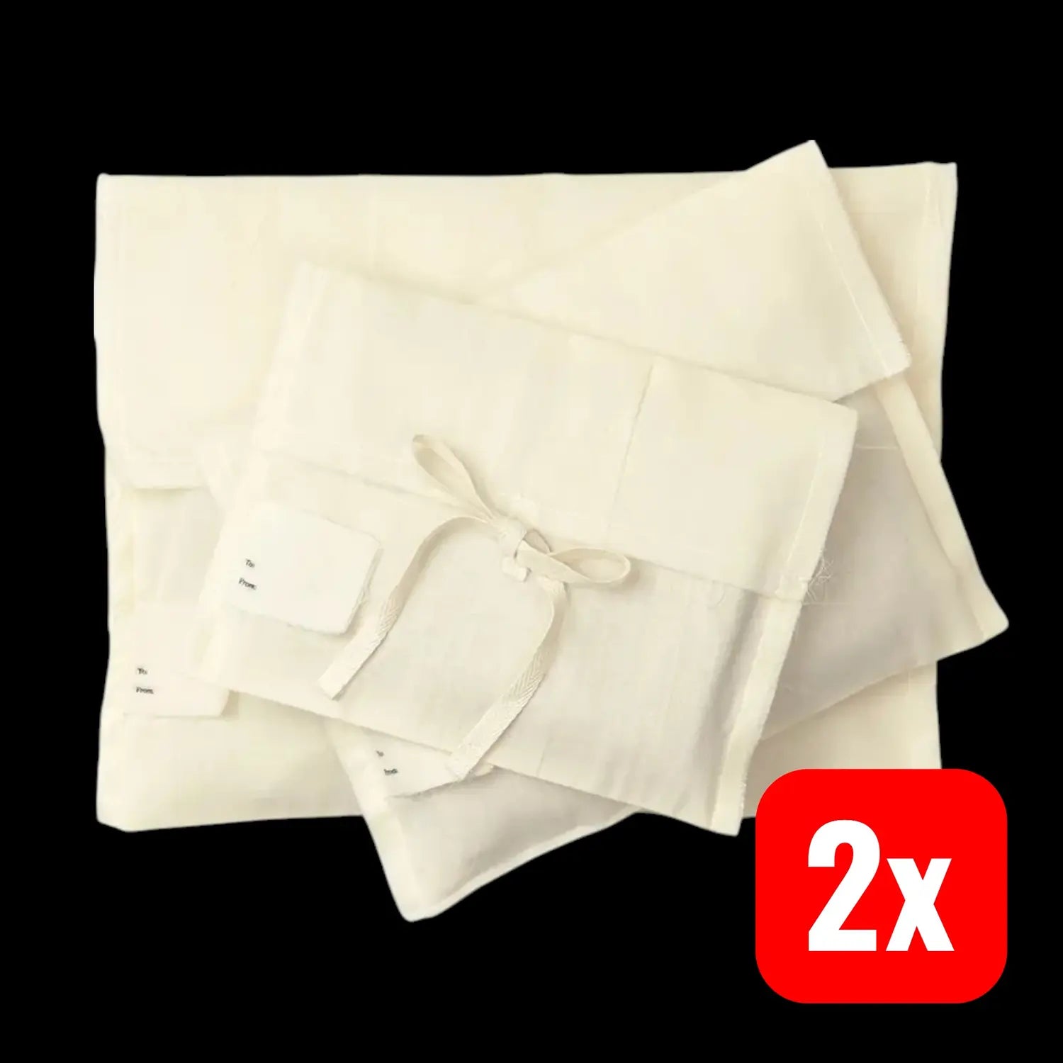 B-Ware Ferm Living Geschenktasche Beutel Leinen Beige Geschenkbeutel Taschen 2 Sets - 5704723305095