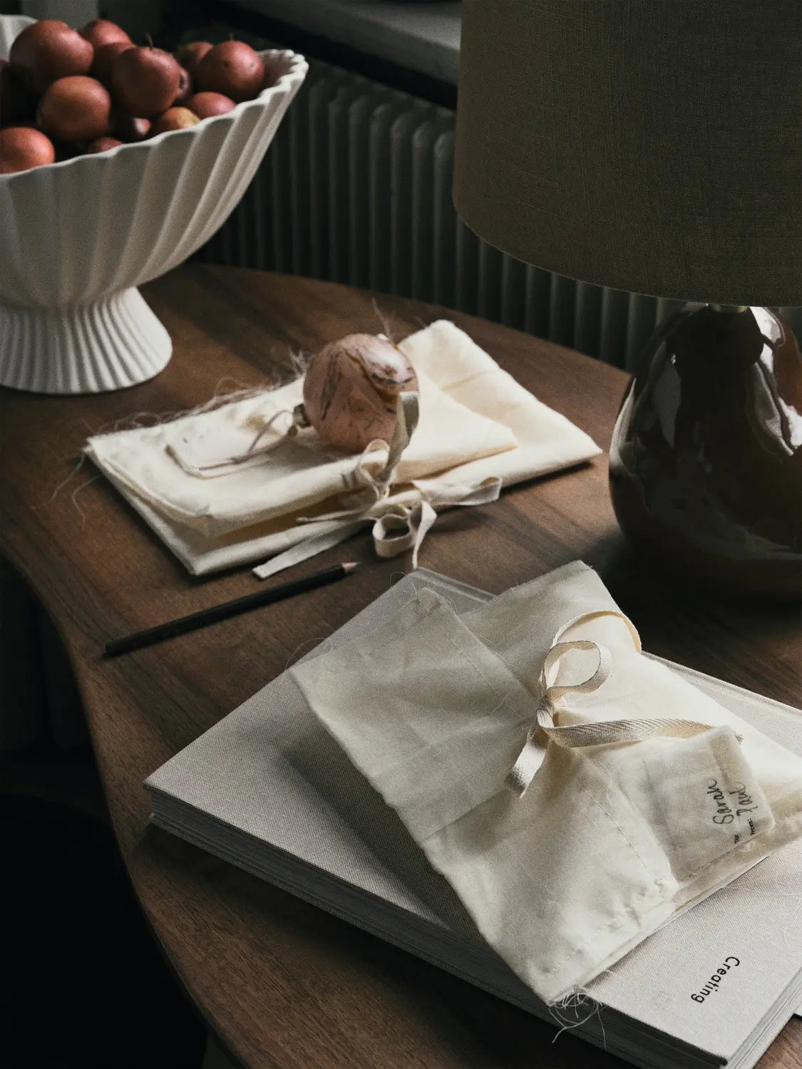 B-Ware Ferm Living Geschenktasche Beutel Leinen Beige Geschenkbeutel Taschen 2 Sets - 5704723305095