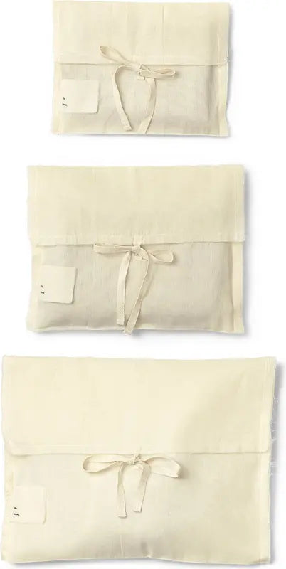 B-Ware Ferm Living Geschenktasche Beutel Leinen Beige Geschenkbeutel Taschen 2 Sets - 5704723305095