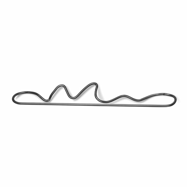 B-Ware Ferm Living Curvature Handtuchhalter Wandhalter Handtuchstange Messing Schwarz - 5704723266907