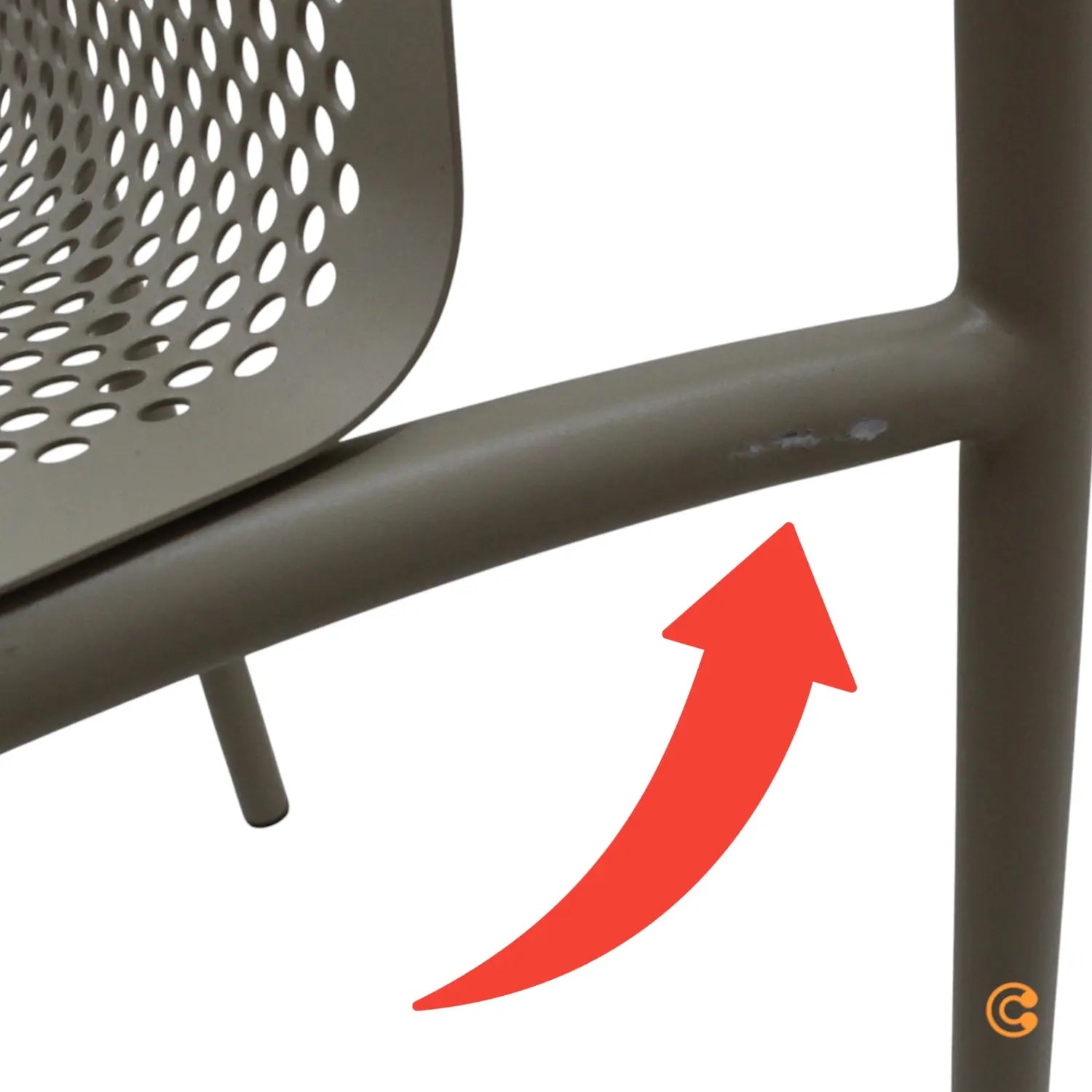 B-Ware Ferm Living Dapple Gartenstuhl Sitzmöbel Stapelstuhl Outdoor Cashmere Beige  - 5704723336396