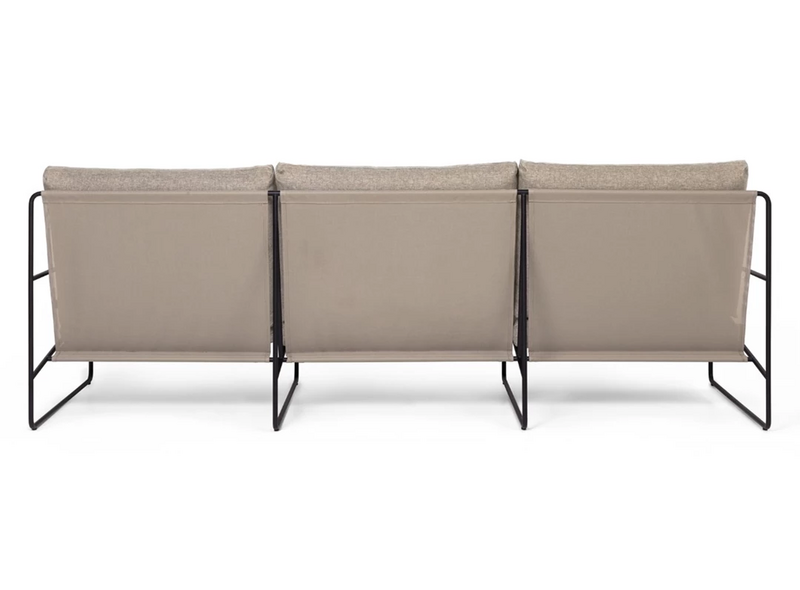 Ferm Living Desert Sofa Dreisitzer Gestell Schwarz – Sitz Dunkelsand Möbel Couch B-Ware - 5704723283928