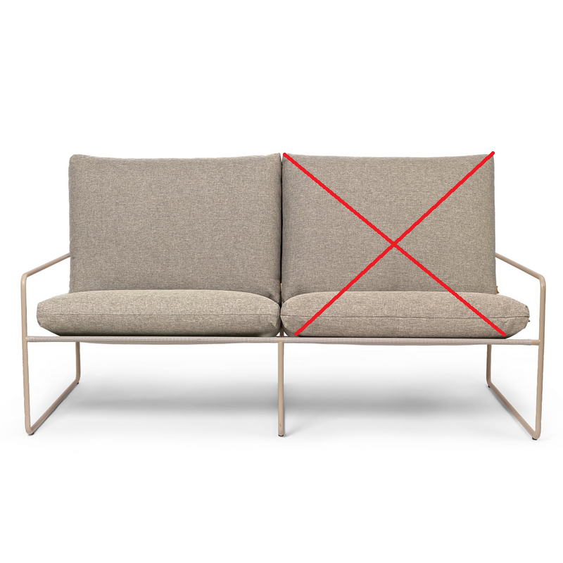 Ferm Living Sofa Sitzmöbel Outdoor 2 Sitzer Cashmere Dark Sand Siehe Text/Foto B-Ware - 5704723302735