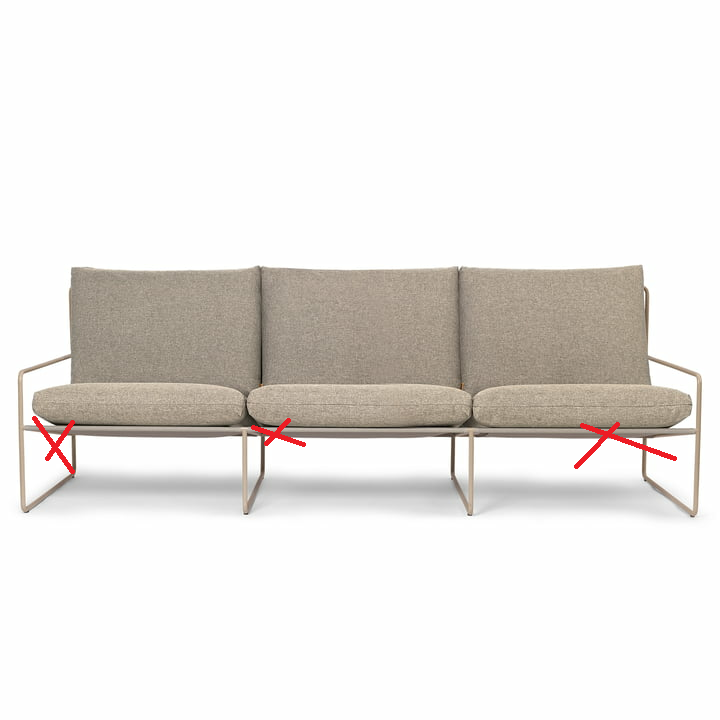 Ferm Living Desert Dolce Outdoo Sofa Outdoor Sofa Gartensofa Siehe Text/Foto B-Ware - 5704723302742