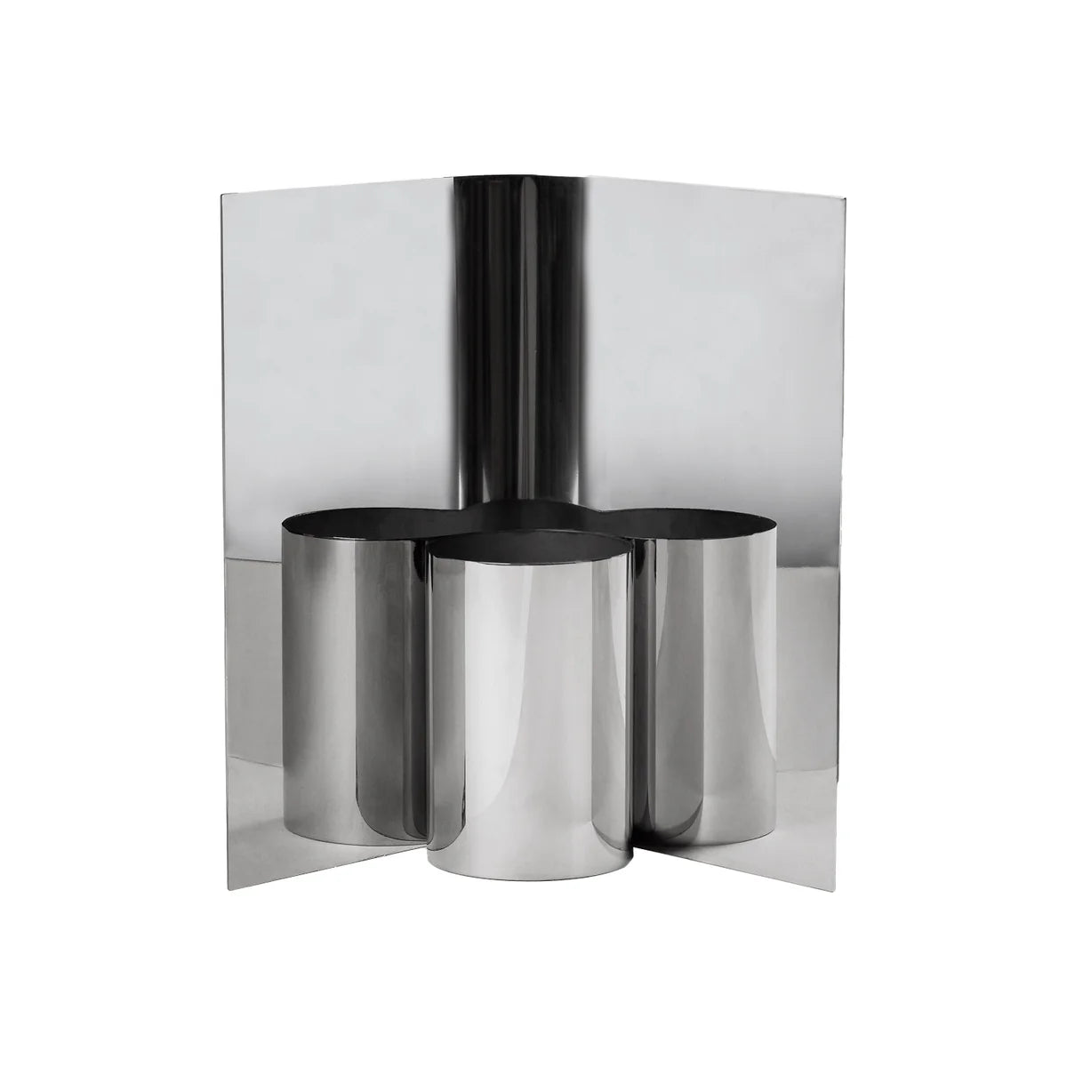 Ferm Living Vase Gefäß Edelstahl poliert H 29 cm Spiegelung Design Statement - 5704723341093