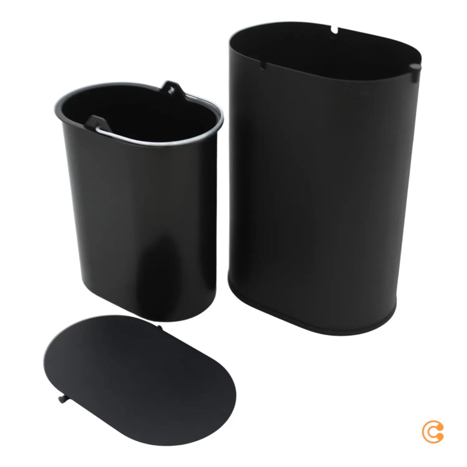 B-Ware Ferm Living Mülleimer Abfallbehälter Enkel Mülltrennung Schwarz 6 6l Inneneimer  - 5704723332176