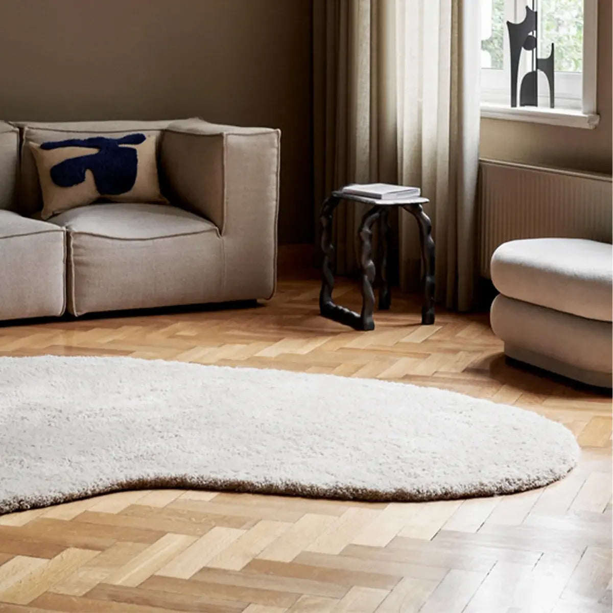 B-Ware Ferm Living Forma Wollteppich Teppich Bodenbelag Weiß Neuseelandwolle 175x250cm - 5704723292715
