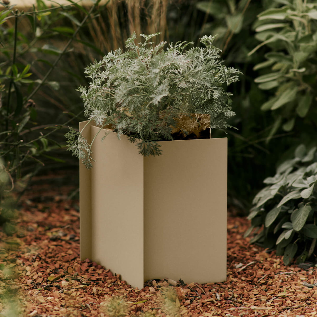 Ferm Living Pflanztopf Gefäß Blumentopf Edelstahl Cashmere ø 27,5 X H 39 Cm B-Ware - 5704723336891