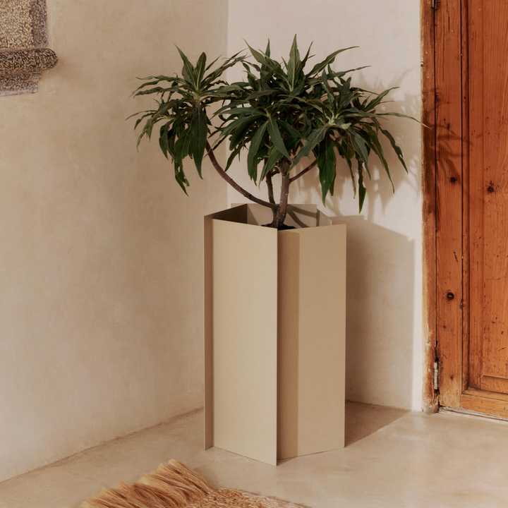 Ferm Living Pflanztopf Gefäß Blumentopf Edelstahl Cashmere ø 27,5 X H 39 Cm B-Ware - 5704723336891