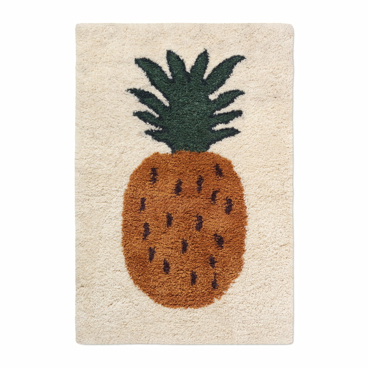 B-Ware Ferm Living Fruiticana Teppich Ananas Flauschig Hochflor Kinderzimmer 120x180cm - 5704723020868