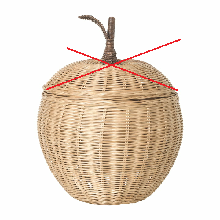 Ferm Living Geflochtener Apfel Korb Aufbewahrungskorb Rattankorb Siehe Text/Foto B-Ware - 5704723028949