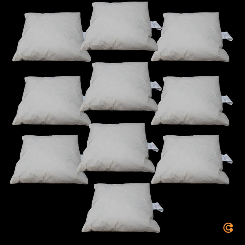 B-Ware Oeko Tex Sofakissen Kissen 40x40 Weiß Baumwolle Entenfedern 10 Stück - 5710575404022