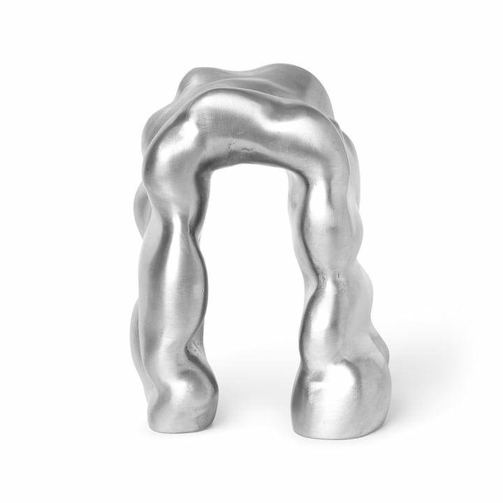 B-Ware Ferm Living Morf Skulptur Und Buchstütze Buchstoppe H 18,5cm Aluminium Gebürstet - 5704723278535