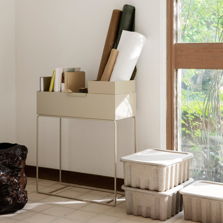 Ferm Living Plant Box Beistelltisch Raumtrenner Blumentopf Tea Green Stahl B-Ware - 5704723342250