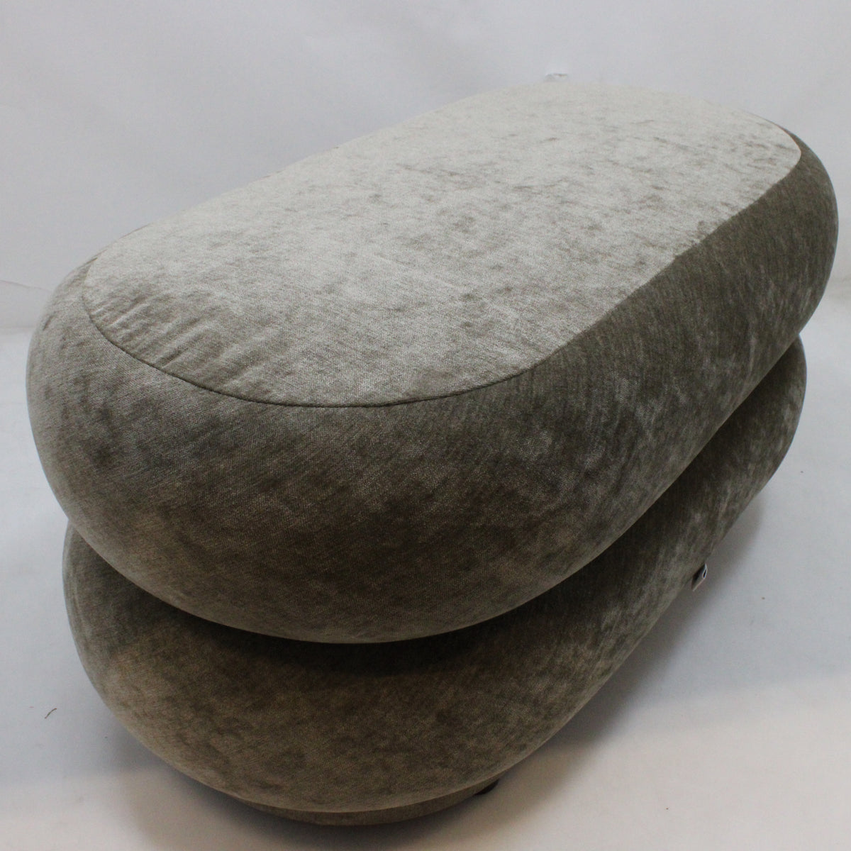 Ferm Living Ovaler Puff Faded Sitzsack Sitzpouf Polster Pouf Velvet Beige - 5704723031116