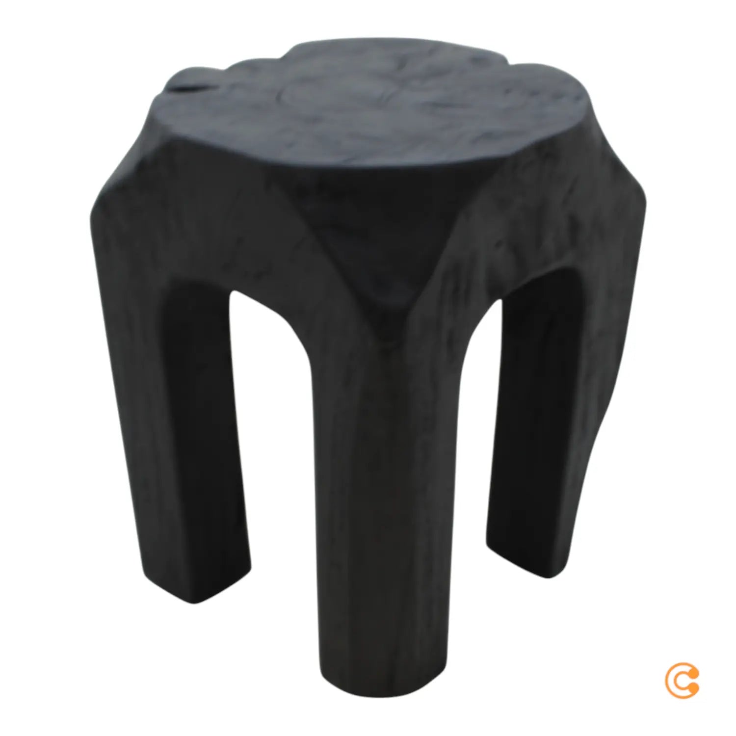 B-Ware Ferm Living Root Kruk Hocker Teak Sitzmöbel Möbel Sitz Höhe 40 Cm Schwarz - 5704723304067
