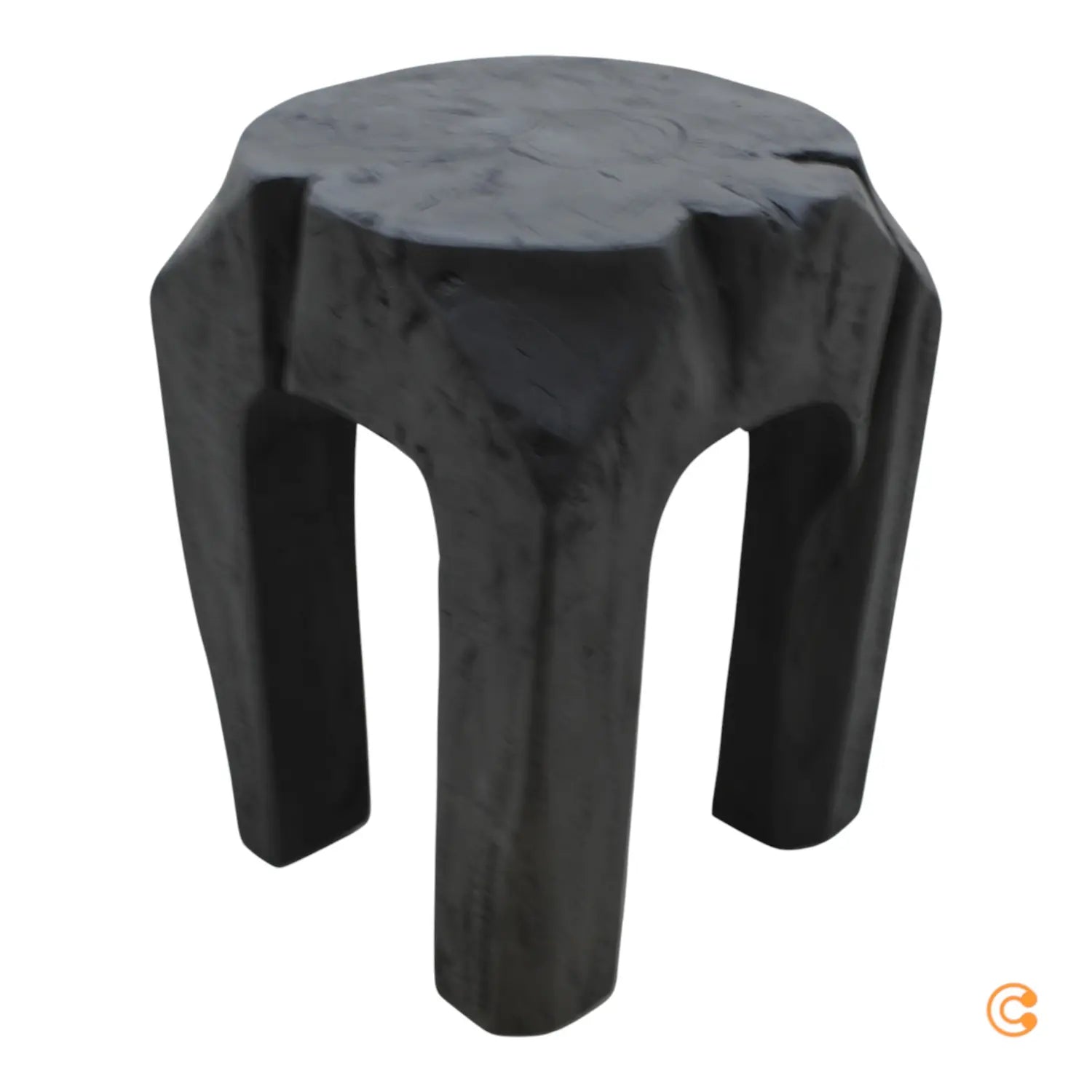 B-Ware Ferm Living Root Kruk Hocker Teak Sitzmöbel Möbel Sitz Höhe 40 Cm Schwarz - 5704723304067