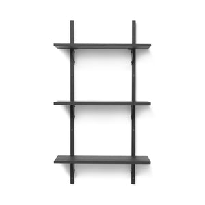 B-Ware Ferm Living Regal Board Wandregal Esche Schwarz Messing Sector Triple Schmal