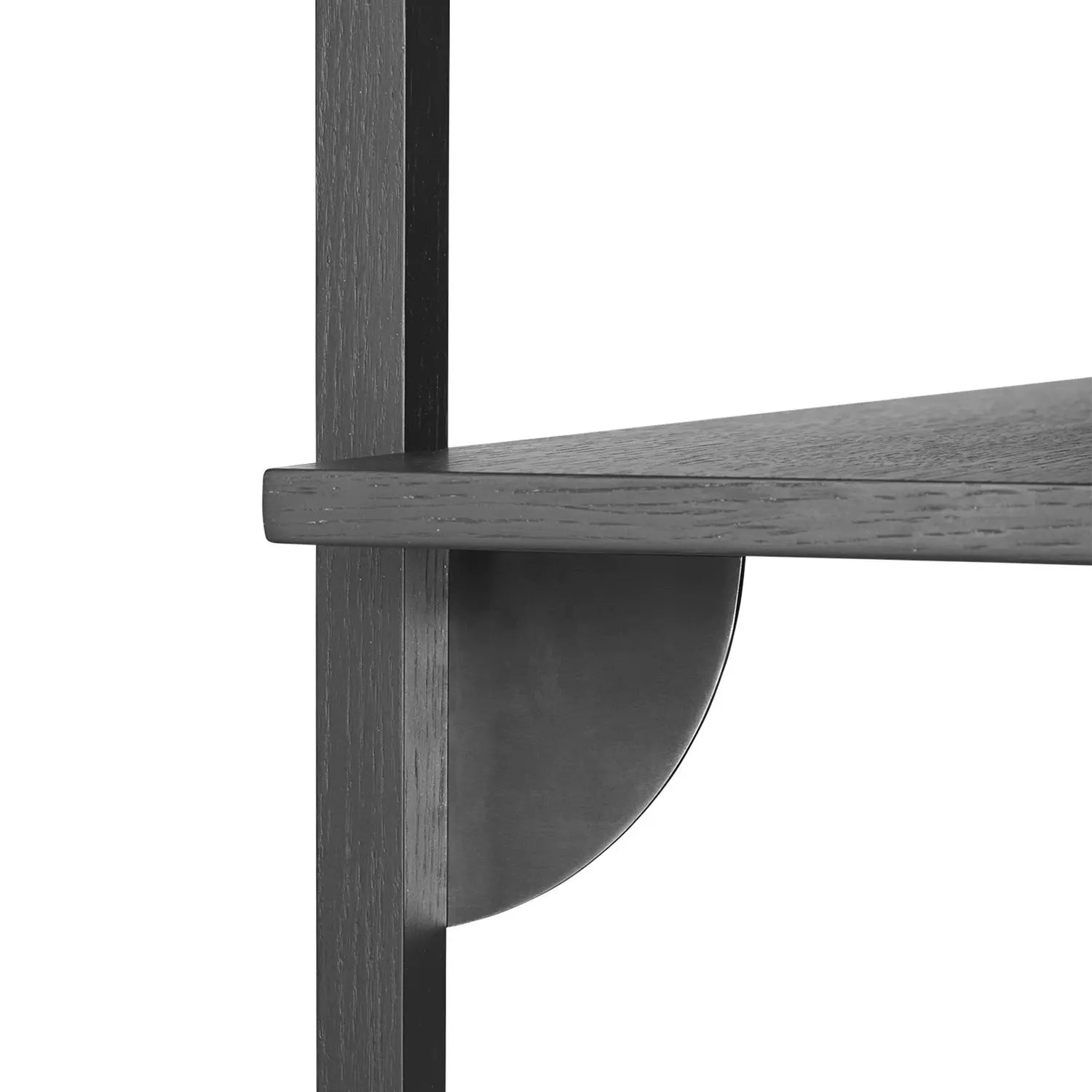 B-Ware Ferm Living Regal Board Wandregal Esche Schwarz Messing Sector Triple Schmal - 5704723258414