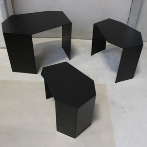 B-Ware Ferm Living Satztisch Set Beistelltisch Shard Cluster Schwarz 3er Set Tisch
