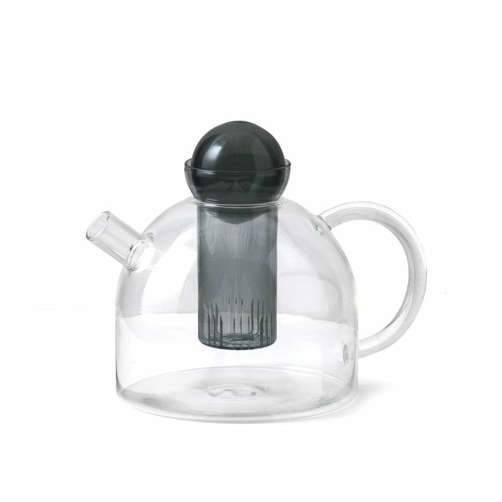 B-Ware Ferm Living Still Teekanne Glaskanne Tee Kanne Teebereiter 1,25 L Klar Rauchgrau - 5704723014911