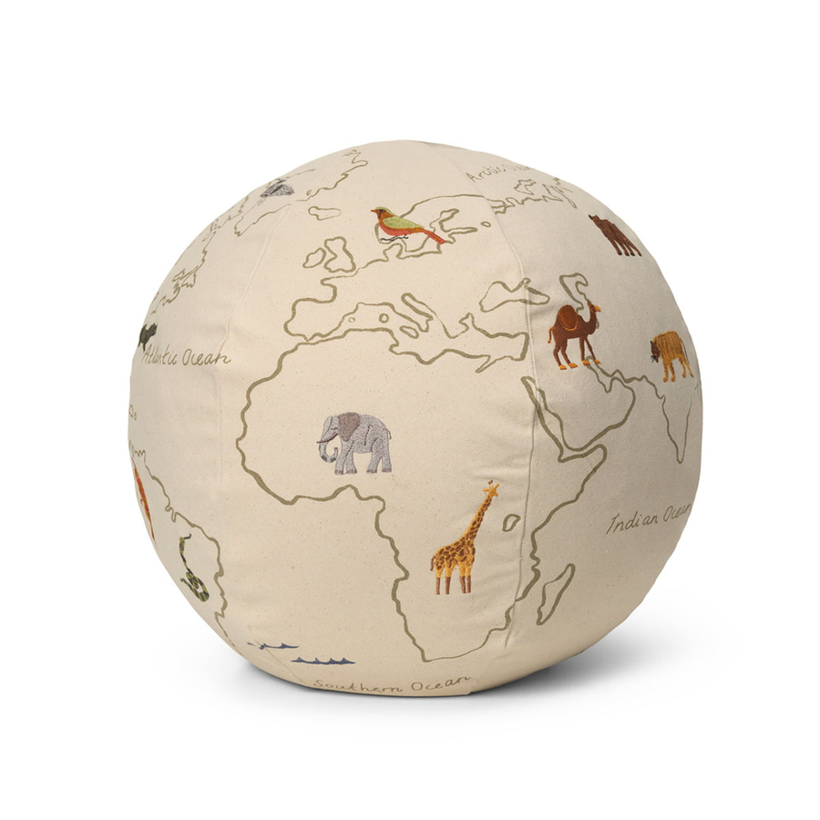 Ferm Living Pouf Sitzsack Sessel Kinderzimmer Weltkarte Siehe Text/Foto B-Ware - 5704723294641