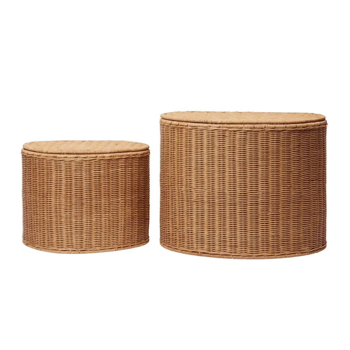 B-Ware Ferm Living Aufbewahrungskorb Korb Kinderzimmer Rattan Natur 2er Set - 5704723350187