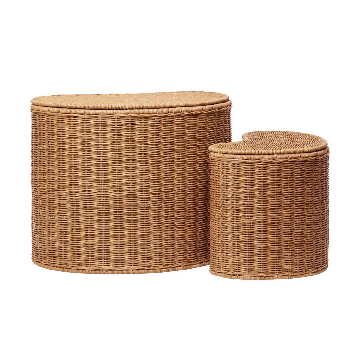 B-Ware Ferm Living Aufbewahrungskorb Korb Kinderzimmer Rattan Natur 2er Set - 5704723350187
