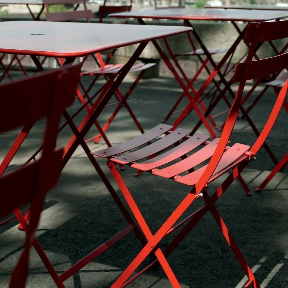 B-Ware Fermob Bistro Metall Klappstuhl Bistrostuhl Gartenstuhl Stuhl Glatt Mohnrot955 - 3100549950679