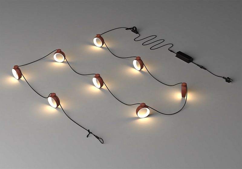 Fermob Hoop Led Lichterkette Leuchtengirlande Lampen Leuchten Lichter Ockerrot B-Ware - 3100540412749