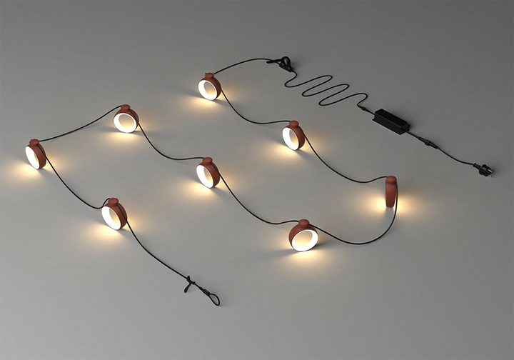 Fermob Hoop Led Lichterkette Leuchtengirlande Lampen Leuchten Lichter Ockerrot B-Ware - 3100540412749