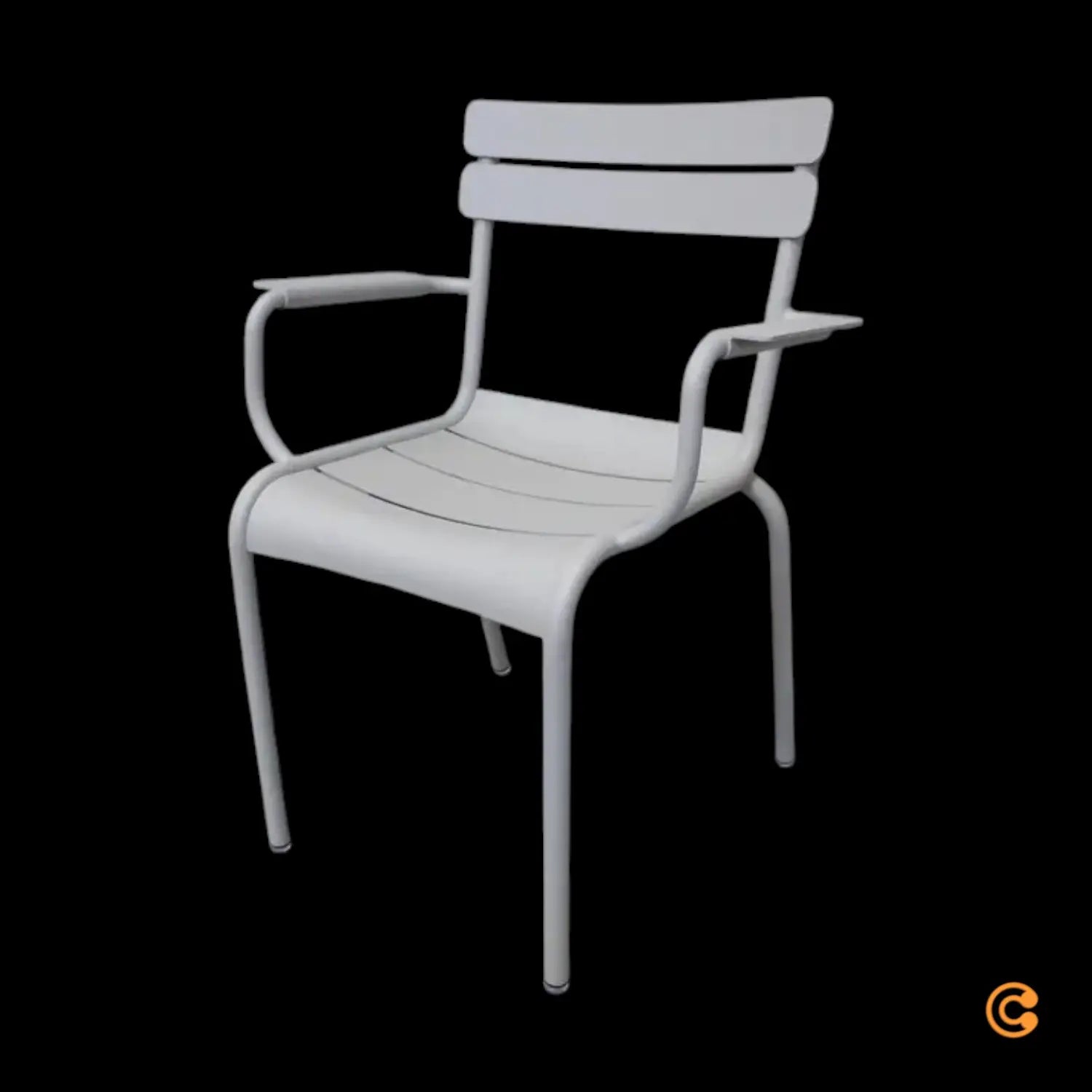 B-Ware Fermob Luxembourg Sessel Stuhl Gartenstuhl Balkonstuhl Hellgrau Siehe Text/Foto - 3100540354797