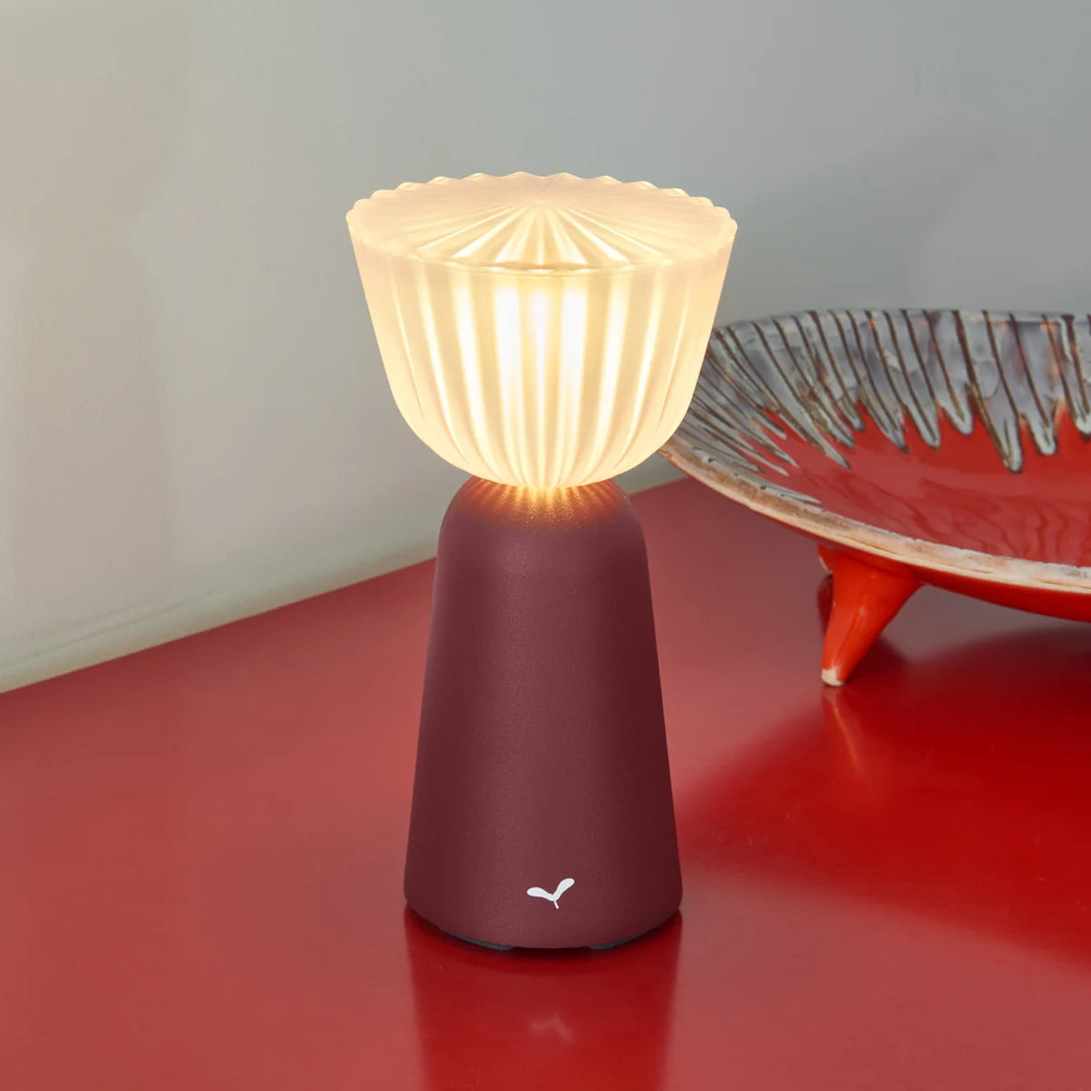 Fermob Akkuleuchte Lampe LED Gartenleuchte Akkubetrieb Kirschrot SIEHE TEXT - 3100540550236