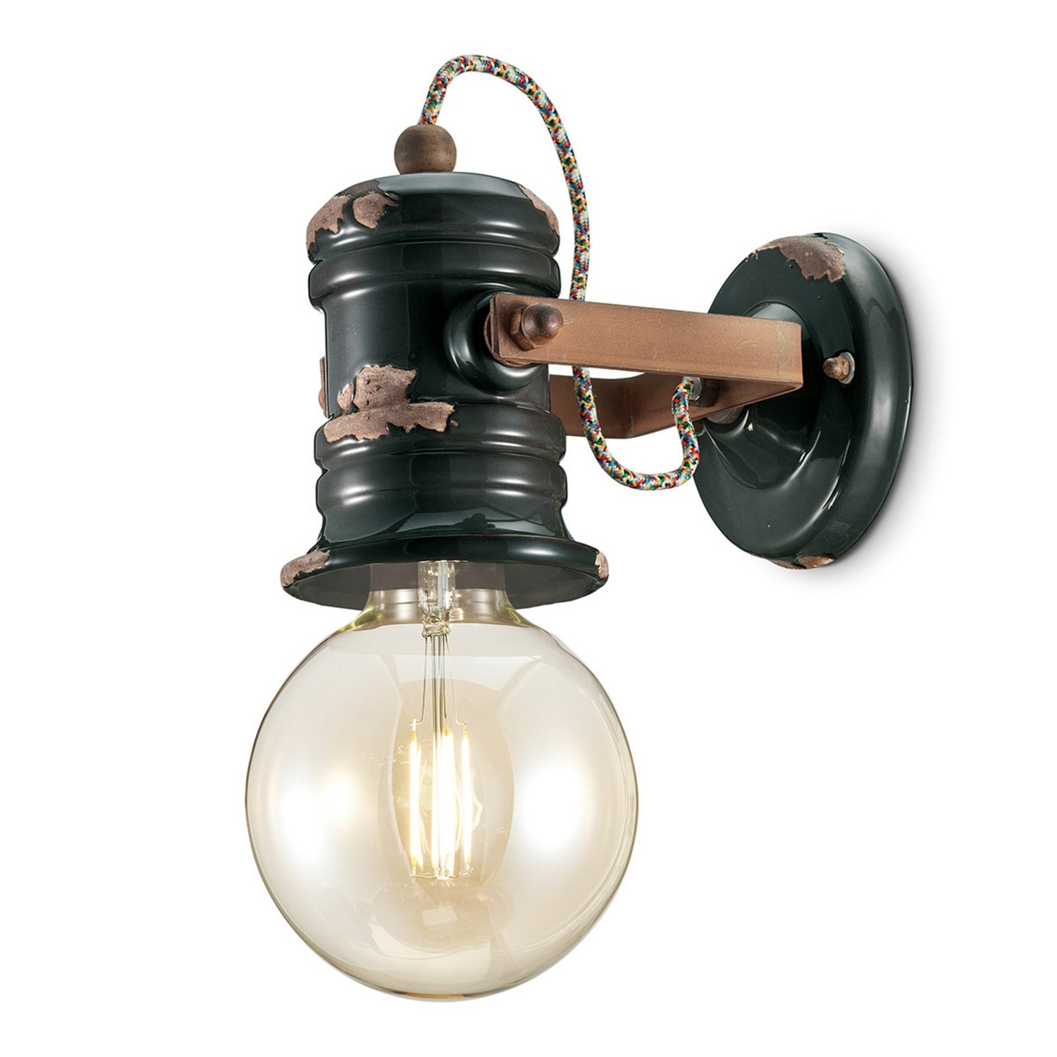 Ferroluce Wandleuchte Lampe Vintage Design Wandlampe Schwarz Siehe Text/Foto B-Ware - 8056772560428