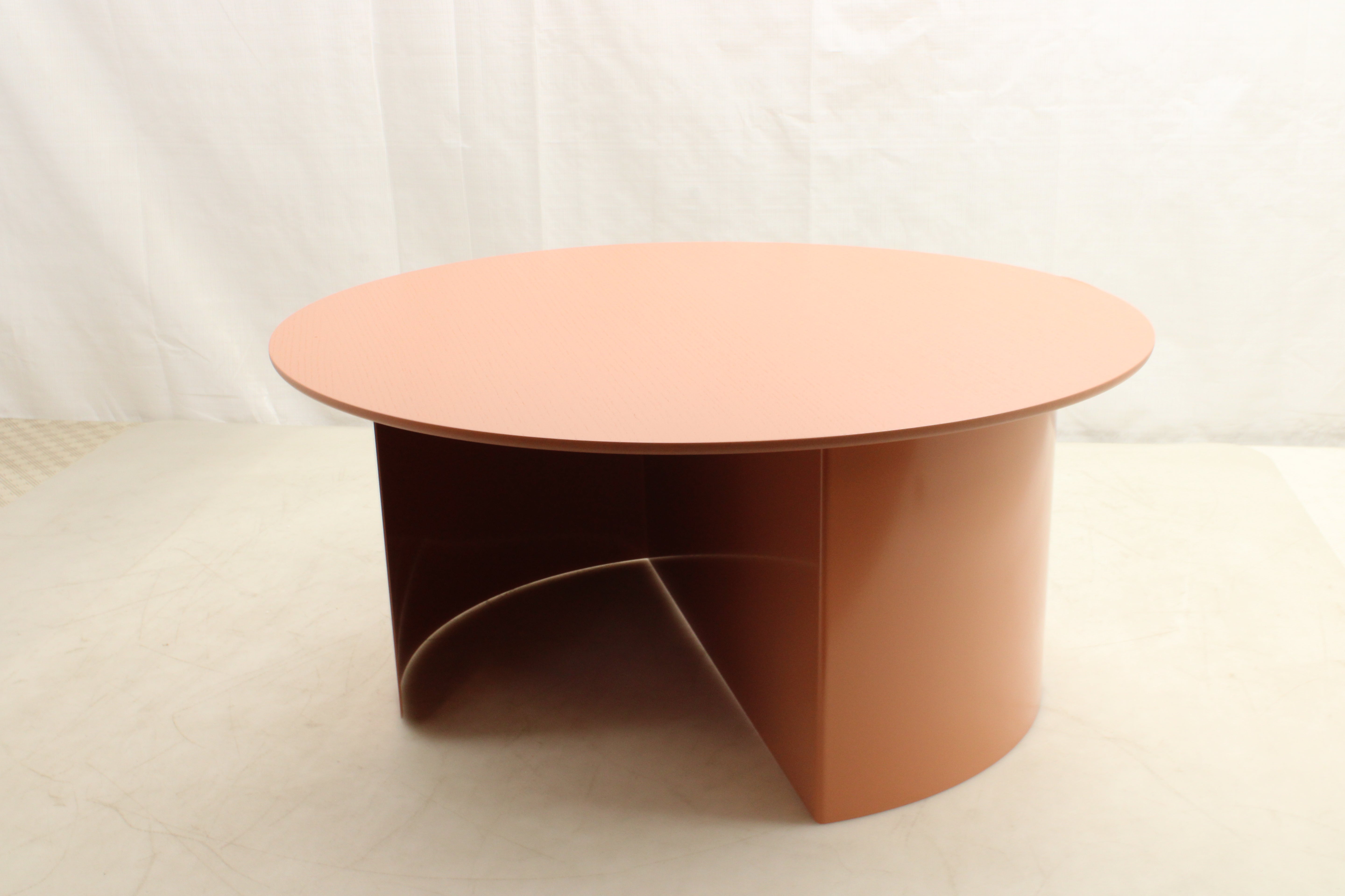 FÉST Couchtisch Tisch Plateau Terra Ø 72 cm Wohnzimmer Metallgestell Holzfurnier - 8718858016785