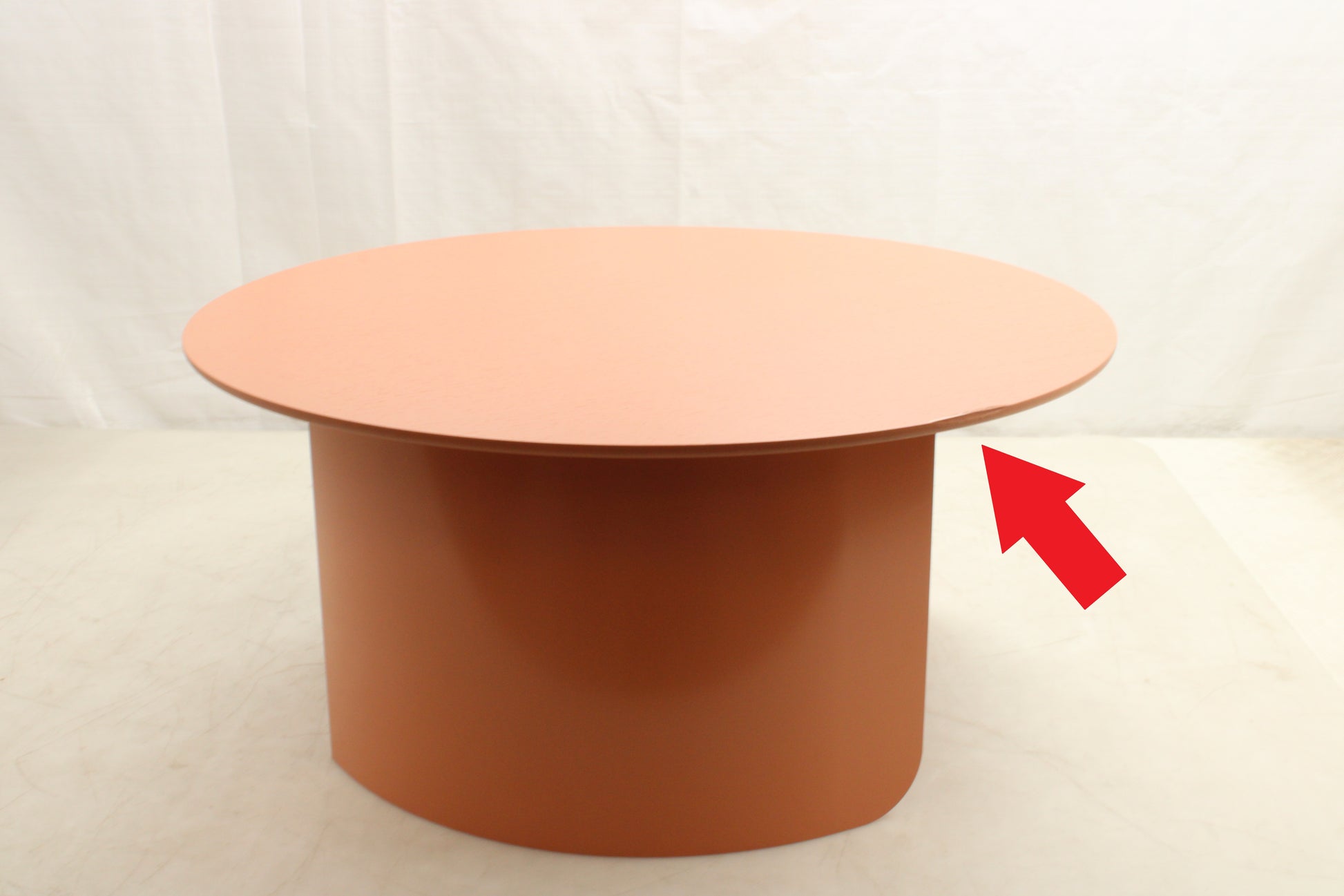 FÉST Couchtisch Tisch Plateau Terra Ø 72 cm Wohnzimmer Metallgestell Holzfurnier - 8718858016785