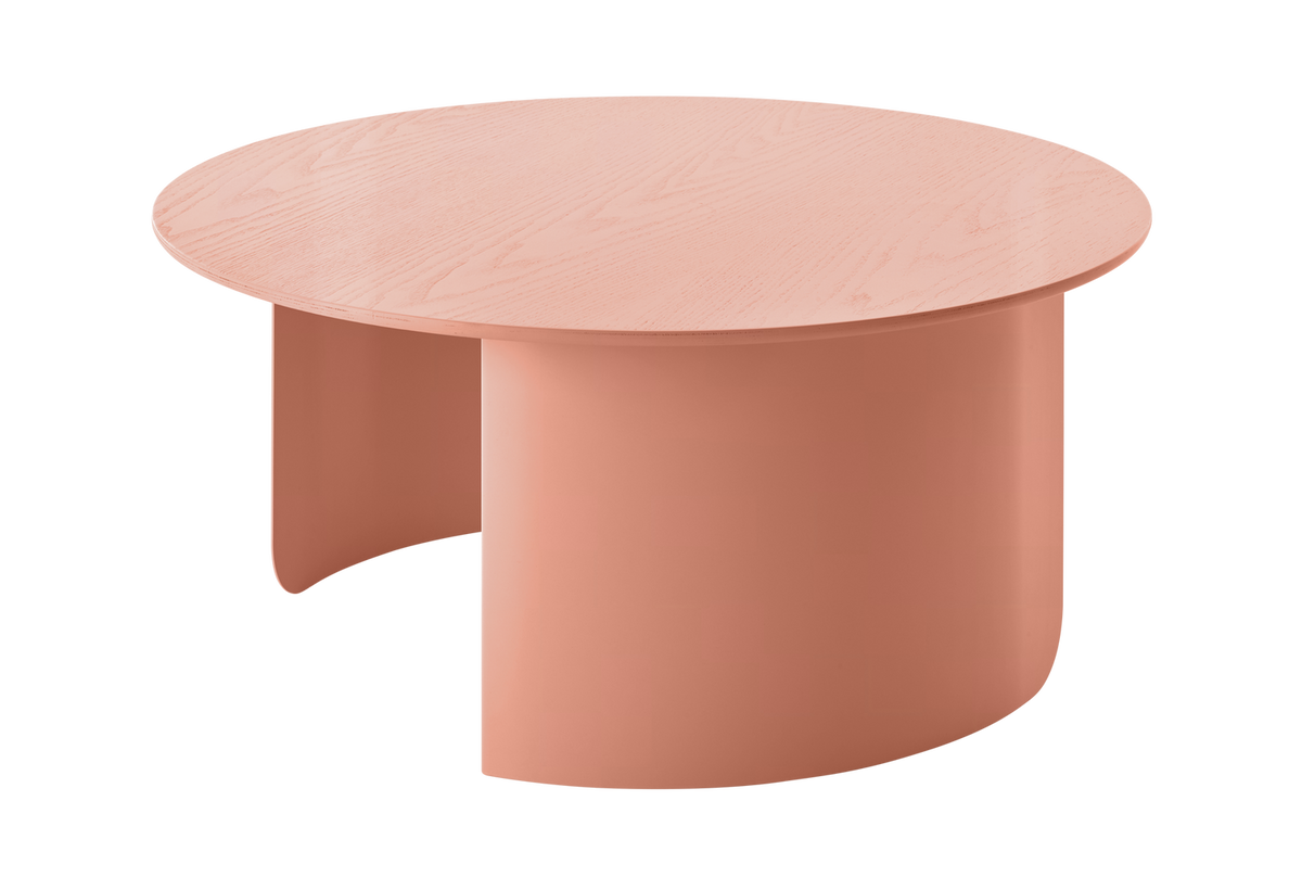 FÉST Couchtisch Tisch Plateau Terra Ø 72 cm Wohnzimmer Metallgestell Holzfurnier - 8718858016785