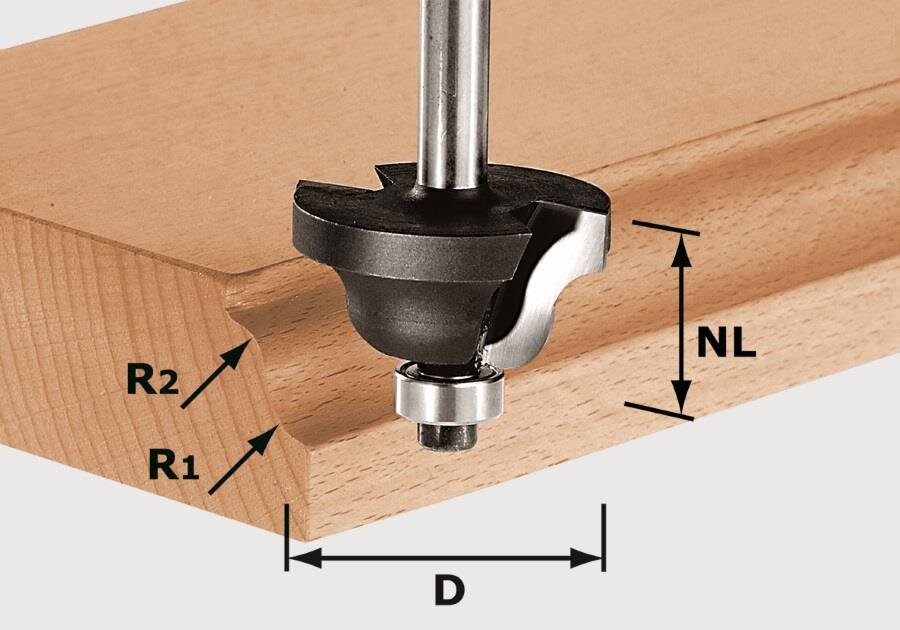 Festool Fräser Doppelradienfräser HW Zubehör S8 D38 491030 - 4014549001417