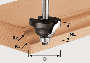 B-Ware Festool Fräser Doppelradienfräser HW Zubehör S8 D38 491030