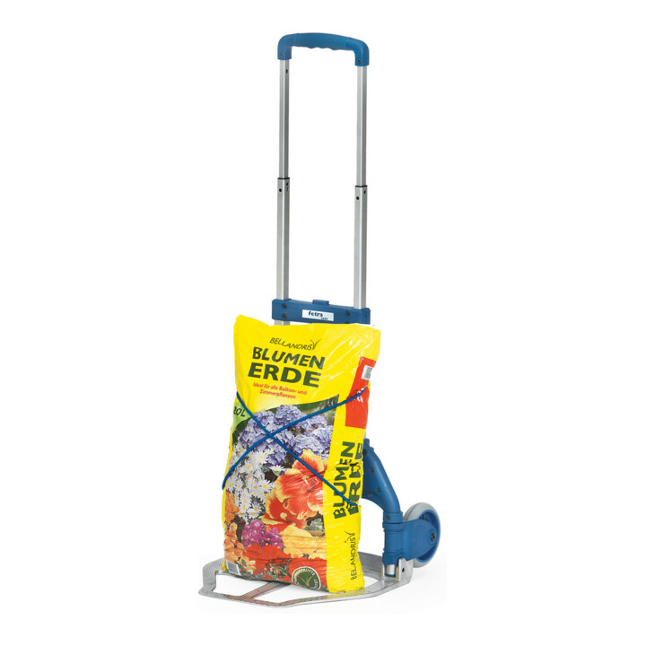 Fetra Paketroller Transportwagen Sackkarre Tragkraft 50kg Aluminium Blau Grau B-Ware