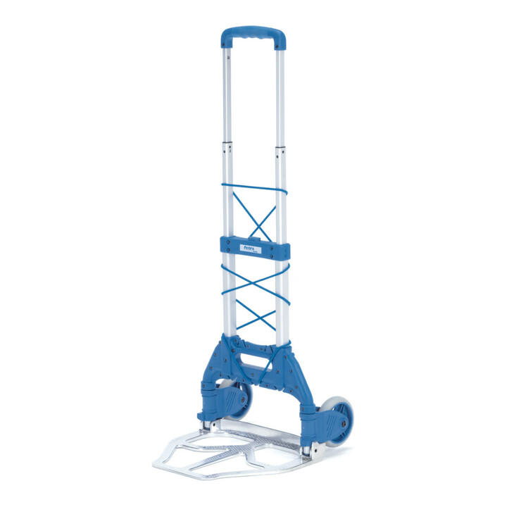 Fetra Paketroller Transportwagen Sackkarre Tragkraft 50kg Aluminium Blau Grau B-Ware