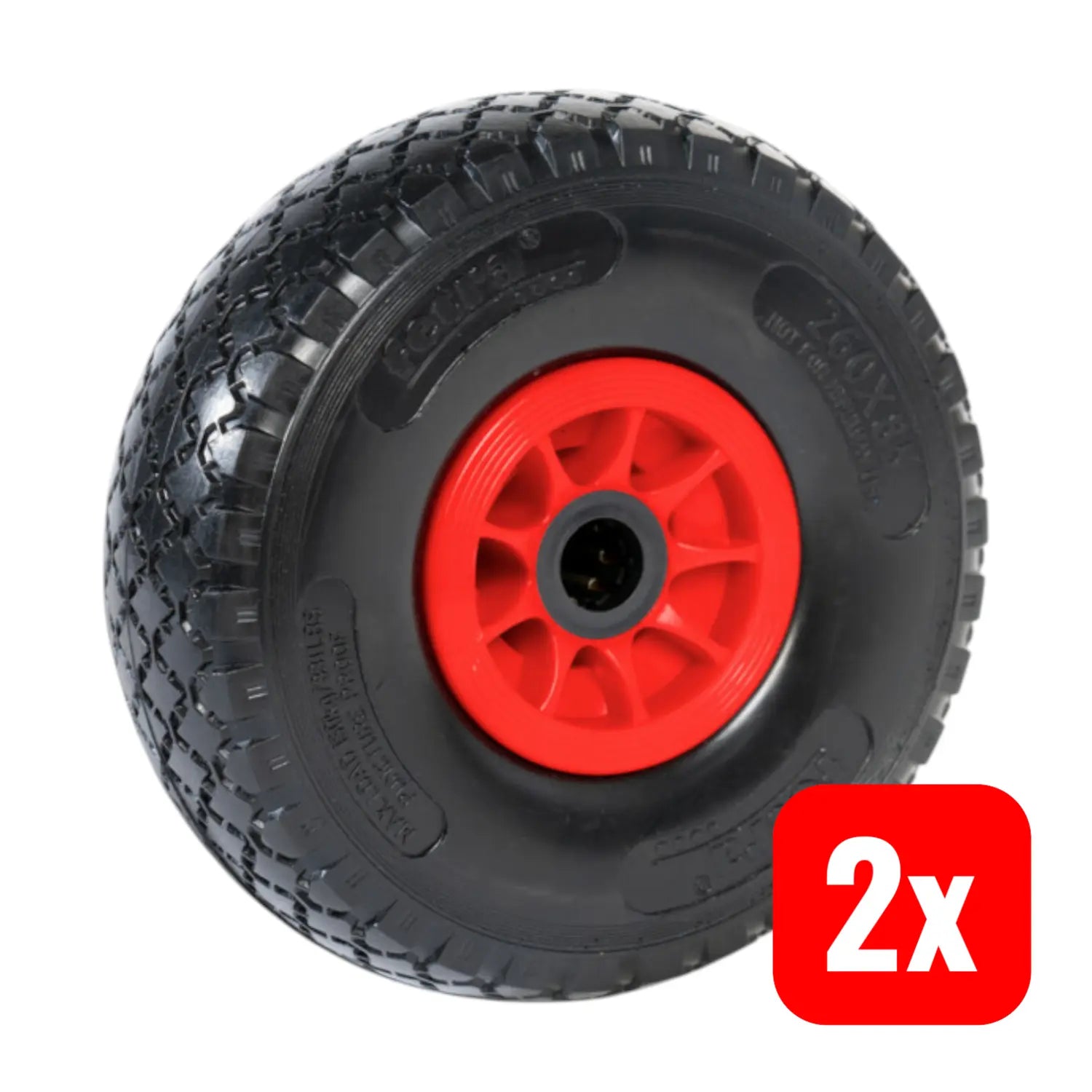 B-Ware Fetra Rad Pu Rolle Transportrolle 260 X 85 Mm Geschäumtes Ersatzrad 2 Stück - 4017976706078