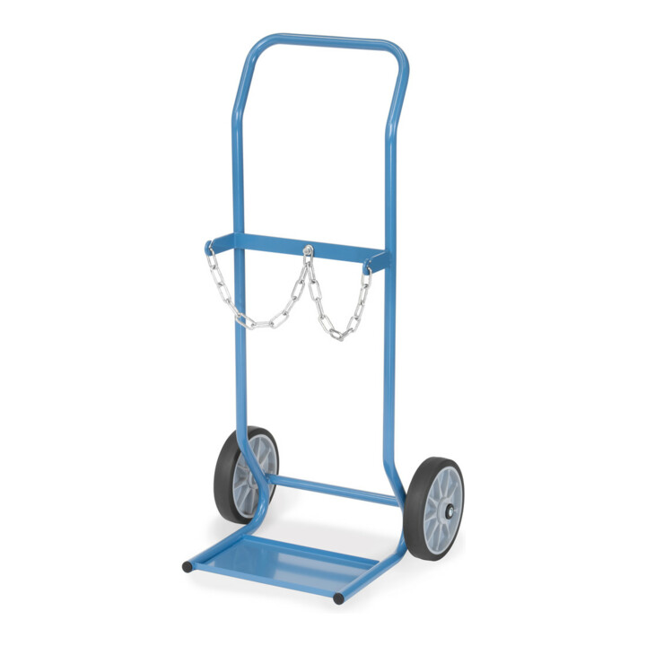 B-Ware Fetra Stahlflaschenkarre Transportwagen Flaschenkarren 50kg Blau Ral5007 - 4017976010465